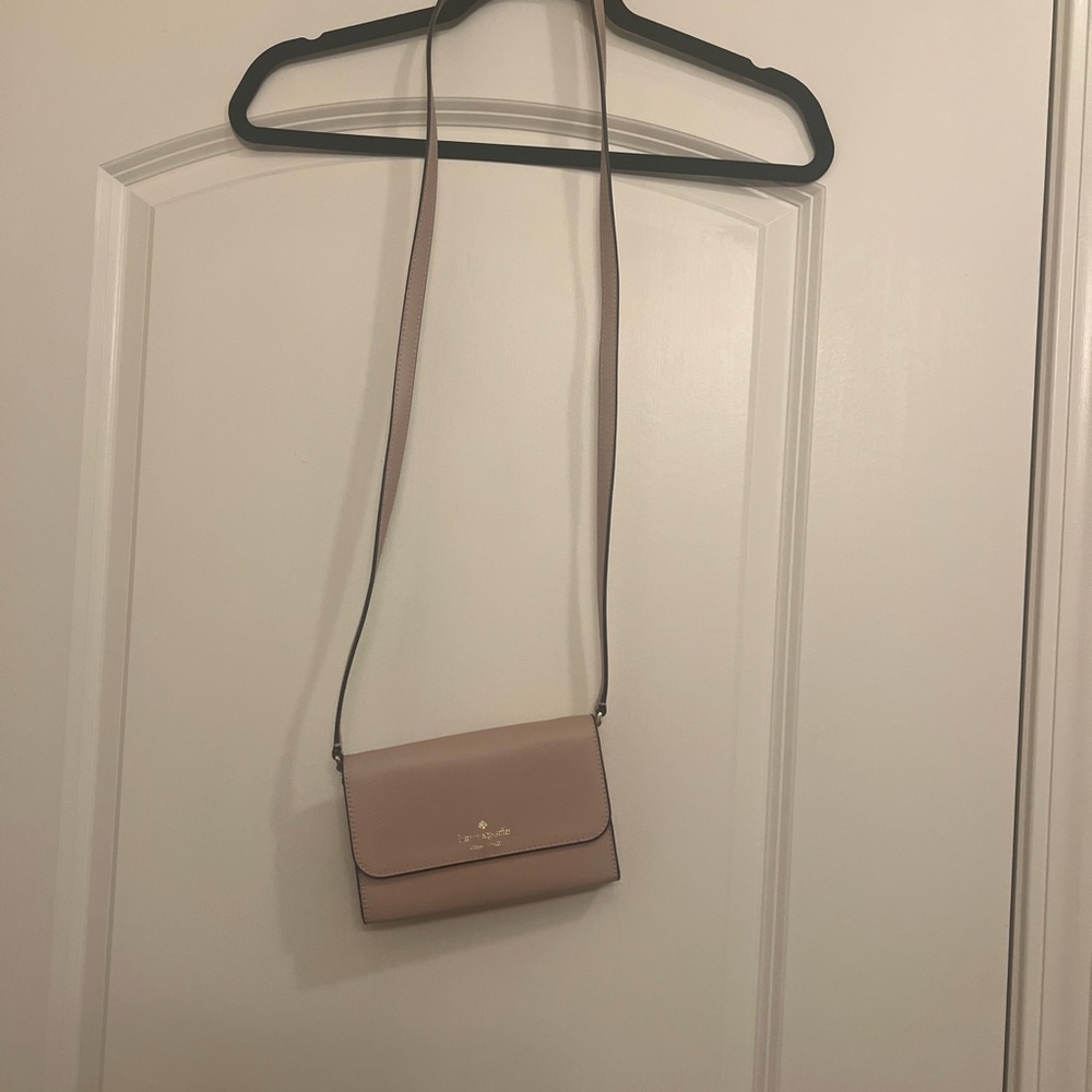 Kate Spade Baby Pink/Taupe Minimalist Crossbody Bag